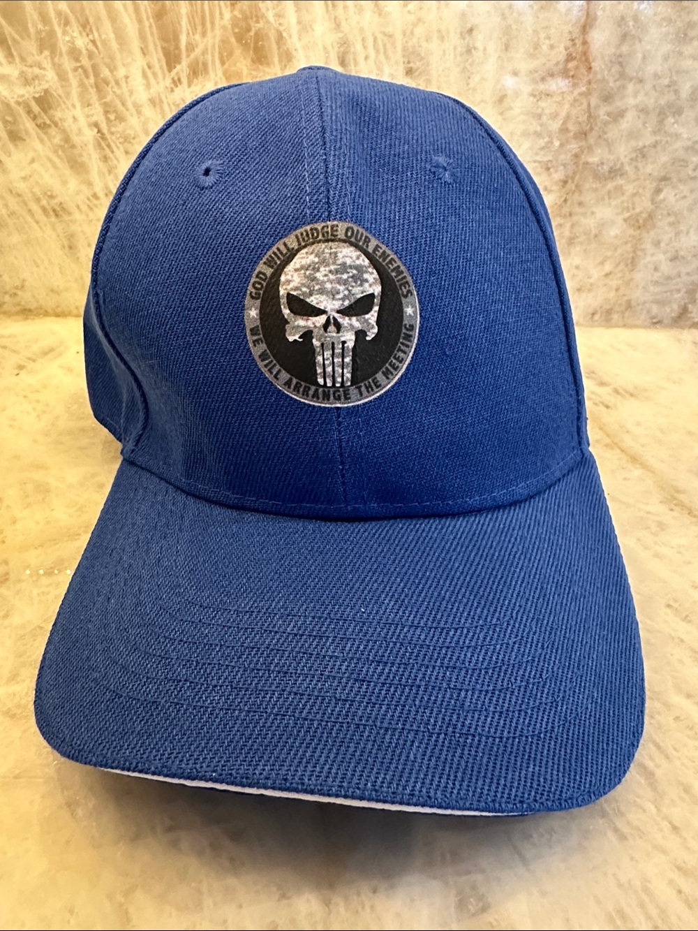 Blue Patch Punisher Skull Baseball Cap